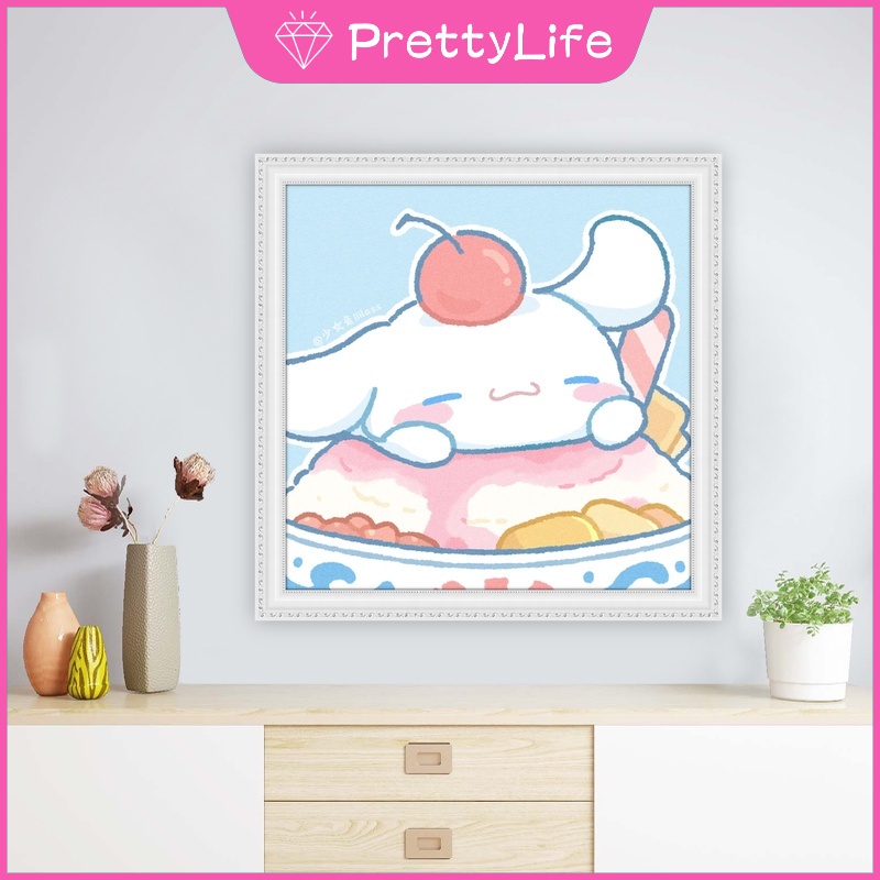 Bộ Tranh Đính Đá 5D Tự Làm Hình Nhân Vật Hoạt Hình Hello Kitty 40x40cm Trang Trí Nhà Cửa