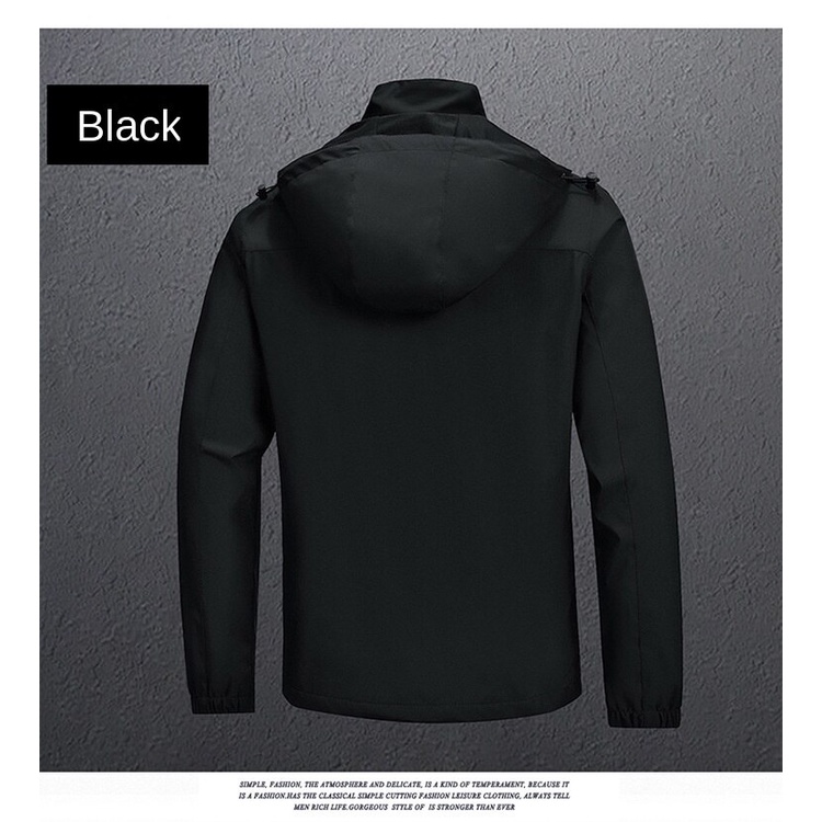 The North Face Áo Khoác Hoodie Màu Trơn Chống Thấm Nước Thời Trang Xuân Thu Cho Nam