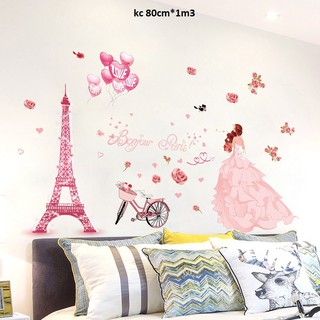 decal dán tường cô dâu