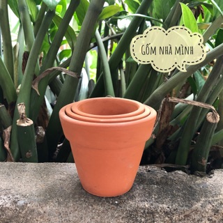 Combo 10 bộ chậu đất nung mini (3 size)