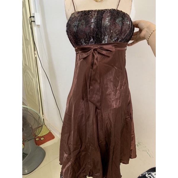 ĐẦM DÂY LỤA PHỐI REN THAnh LÝ SIZE M