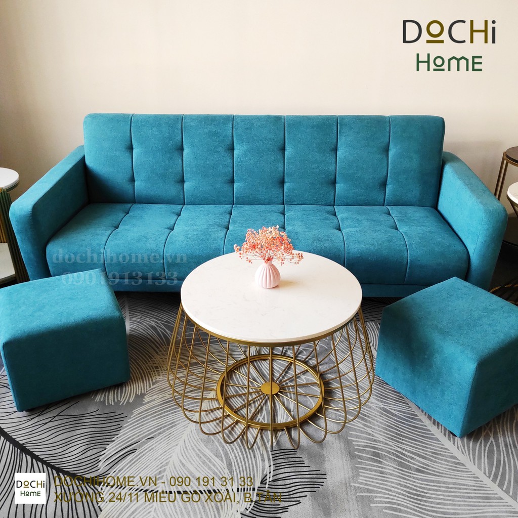 BÀN SOFA HOA MẶT TRỜI MẶT ĐÁ DOCHI HOME