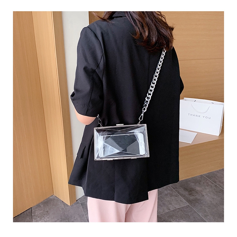 Túi Đeo Vai JASMIN NOIR Dáng Vuông Nhỏ Trong Suốt Cho Nữ