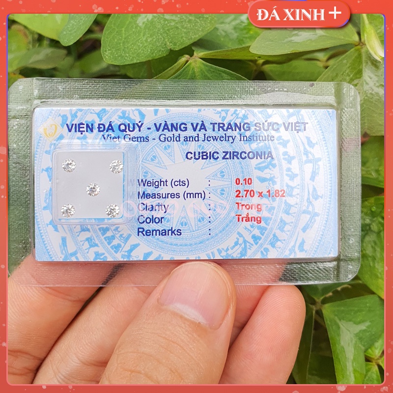 (5v 1v/vỉ) Kim cương nhân tạo chân bằng và chân nhọn