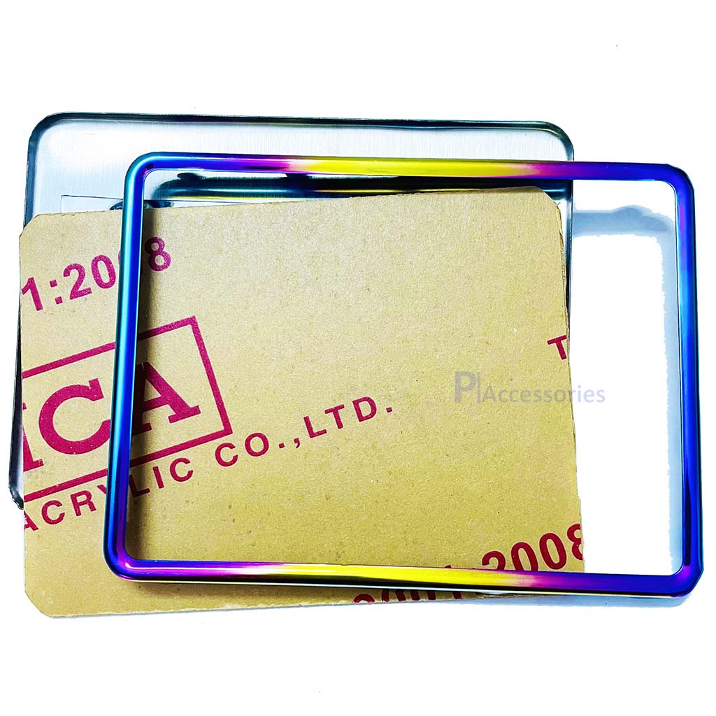 Bộ Biển Số Xe Máy Màu Titan Cao Cấp Kèm Mica Và Khung Gắn Biển Số Full 3 Món PKTH