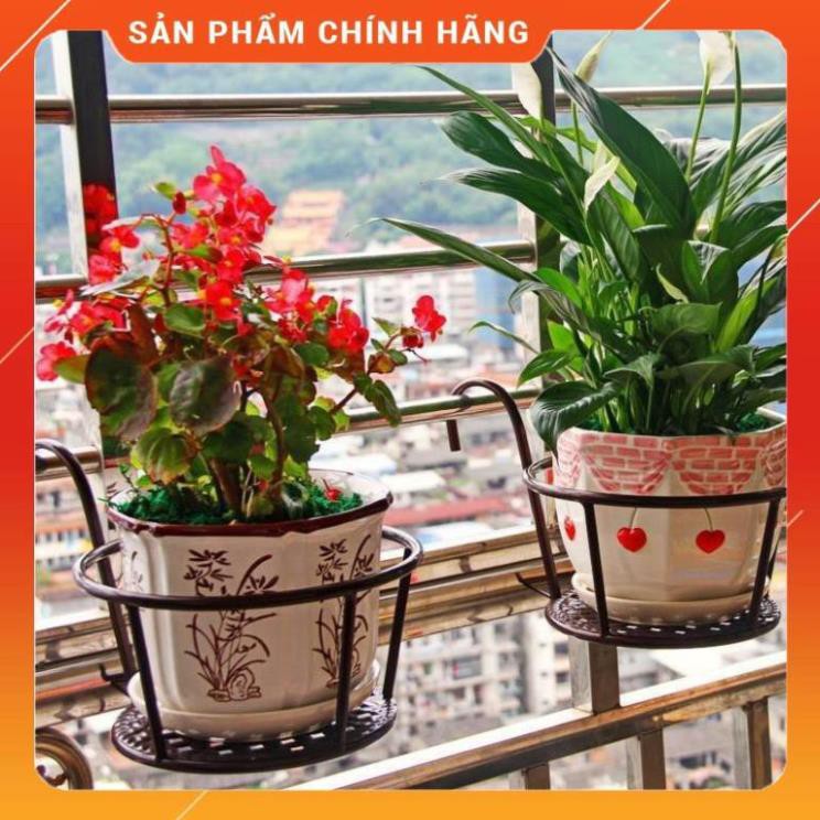 [HÀNG SIÊU TỐT] GIÁ SẮT TREO GIỎ HOA BAN CÔNG (được chọn màu)