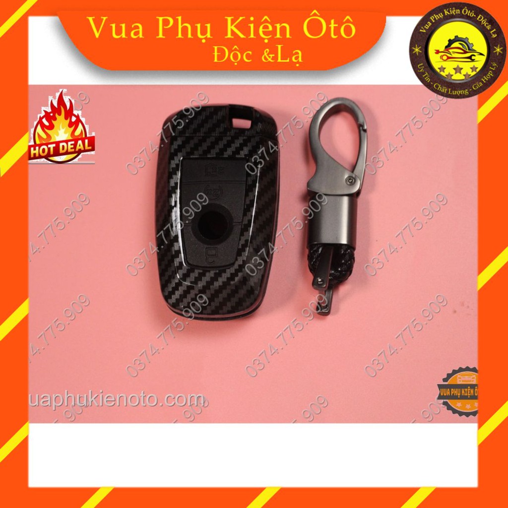 Ốp chìa khóa Ecosport 2018, Everet 2019 , Ranger 2019 bọc chìa khóa vân carbon cho xe ô tô  M1