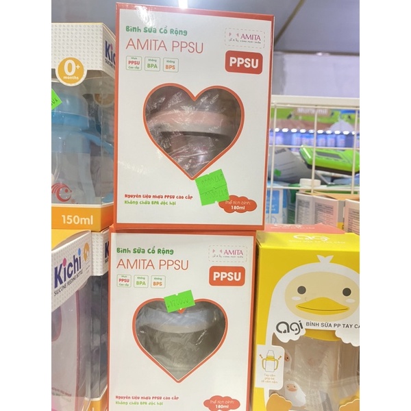 Bình sữa cảm biến nhiệt Amita PPSU 180ml