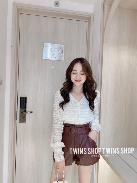 Short da kèm đai 6750