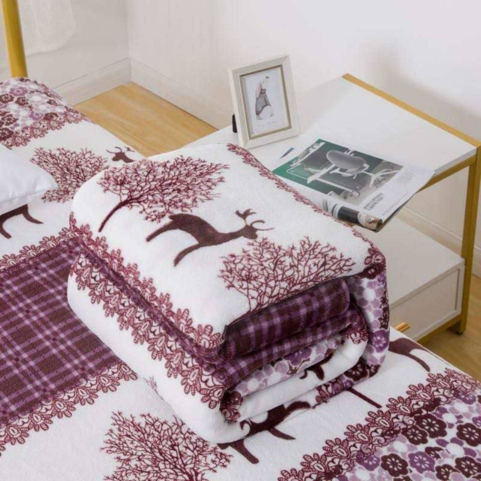 Flannel khăn trải giường, chăn, bốn sưởi ấm nhanh, chăn điều hòa không khí đơn sang trọng, ngủ trưa,Y