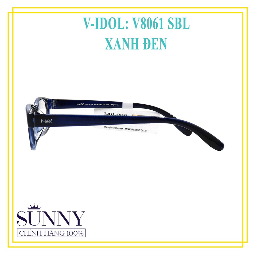 Gọng kính nam nữ chính hãng Vidol V8061 SBL - sp dc bảo hành toàn quốc