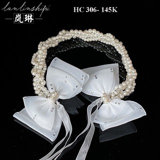 dây ngọc cài tóc kèm nơ đính đá 306