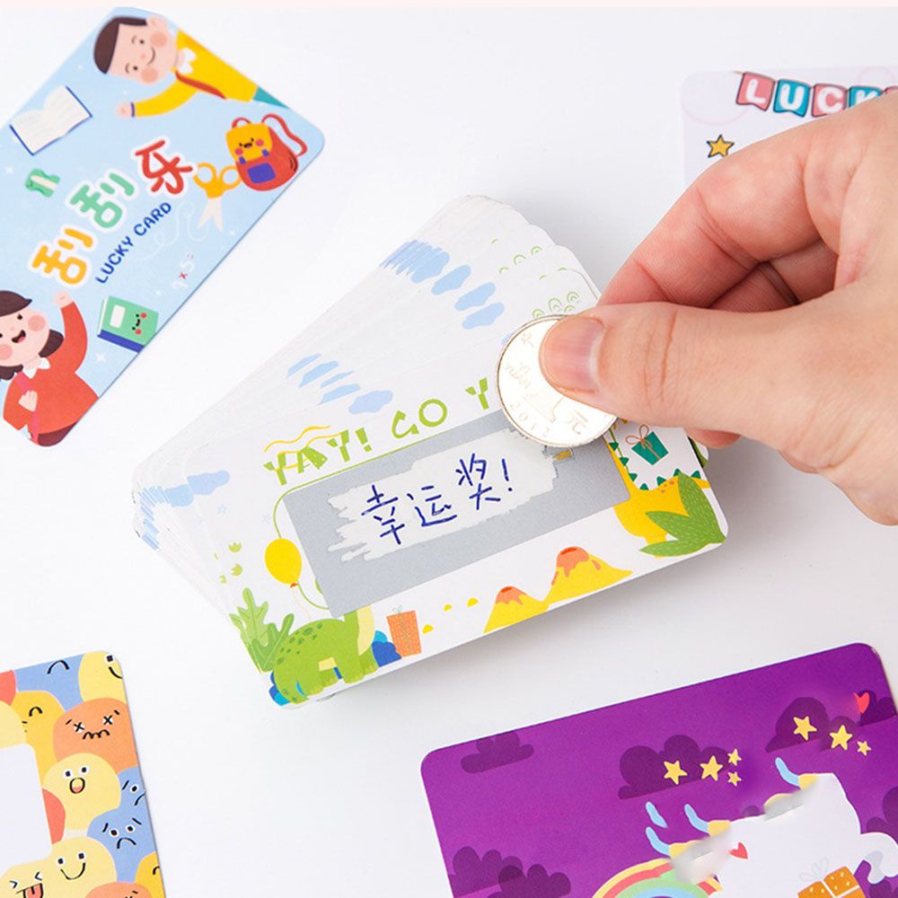 Bộ 20 đồ chơi thẻ cào họa tiết hoạt hình làm quà tặng khen thưởng cho bé cố gắng đạt mục tiêu học tập diy