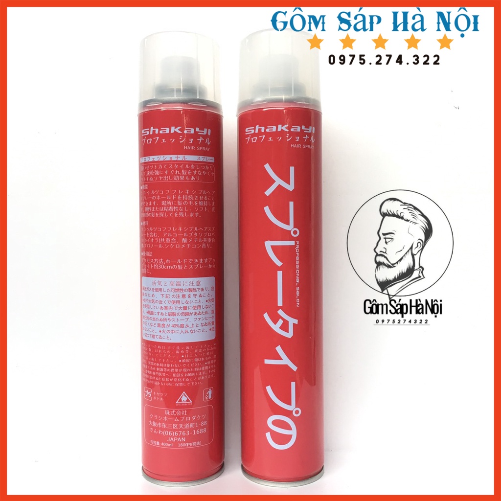 COMBO Gôm Shakayi Hair Spray + SÁP VUỐT TÓC OIS THRILL( tặng Lược)