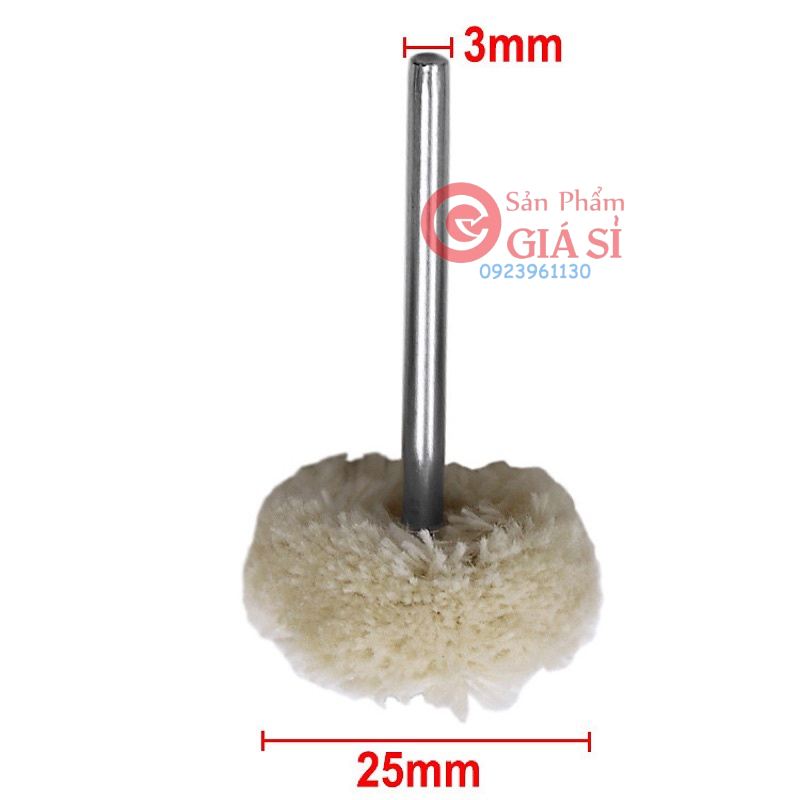 đầu đánh bóng hay len đánh bóng chân 2mm - đánh bóng bánh xe - mũi đánh bóng bằng vải ❤️freeship❤️