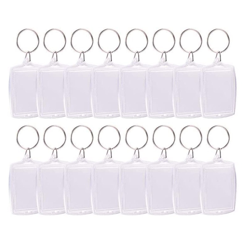 Set Móc Khóa Acrylic Trong Suốt Phối Lông Xù DIY