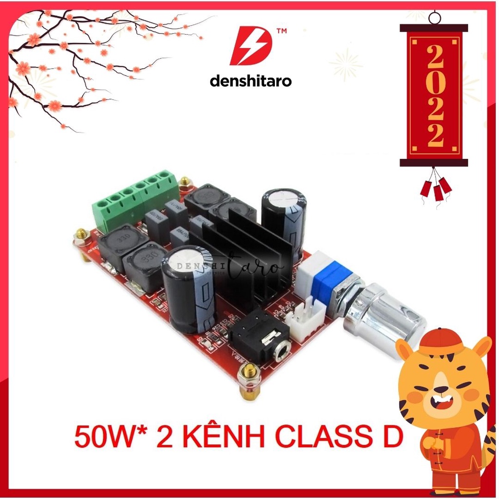 Denshitaro Mạch khuếch đại âm thanh Class D 50Wx 2 Kênh D00-078