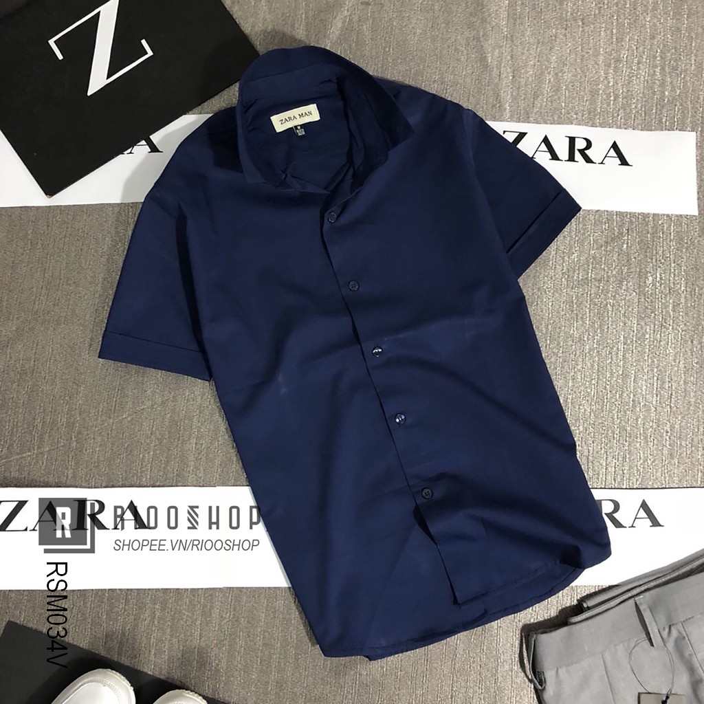 Áo sơ mi nam trơn tay ngắn cao cấp nhiều màu cực đẹp RSM034V | BigBuy360 - bigbuy360.vn