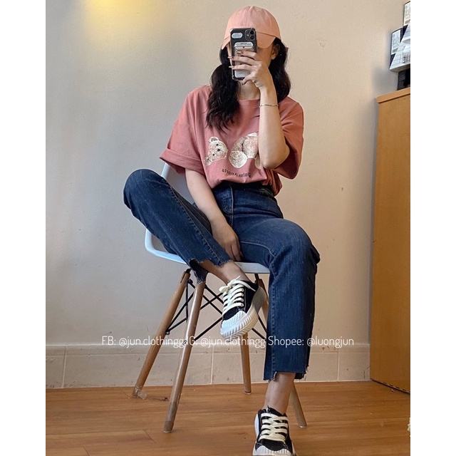 Quần jeans khuyết gấu 2401 - ảnh chụp thật JUN.clothingg