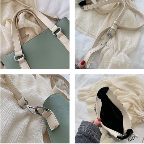 Túi tote da mix sọc - P010