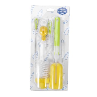 Bộ cọ rửa ly, bình sữa, bình nước cho bé cao cấp 6 chi tiết