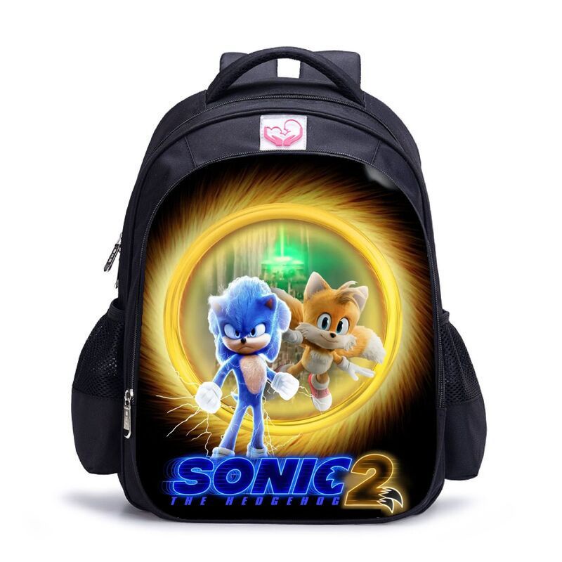Sonic Student Schoolbag Large Capacity Kids Backpack Outdoor Travel Bag Gift