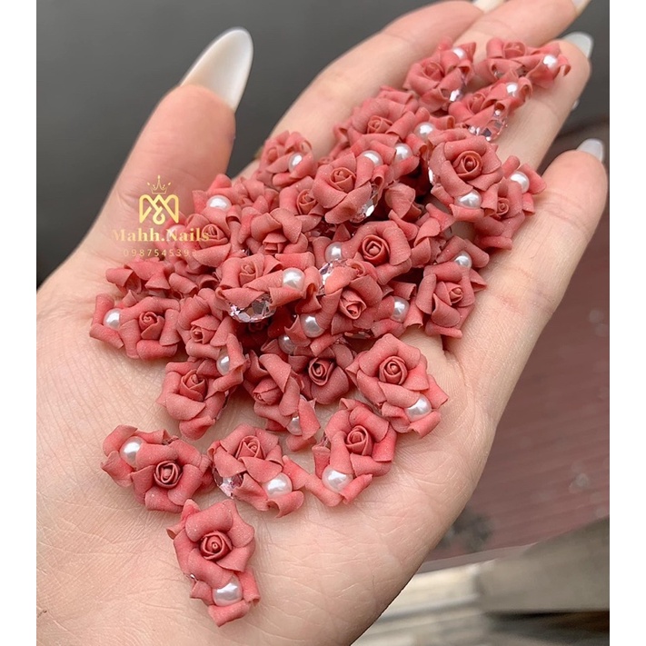 Hoa bột Nail - Hoa hồng trai mã X MaiAnhNails