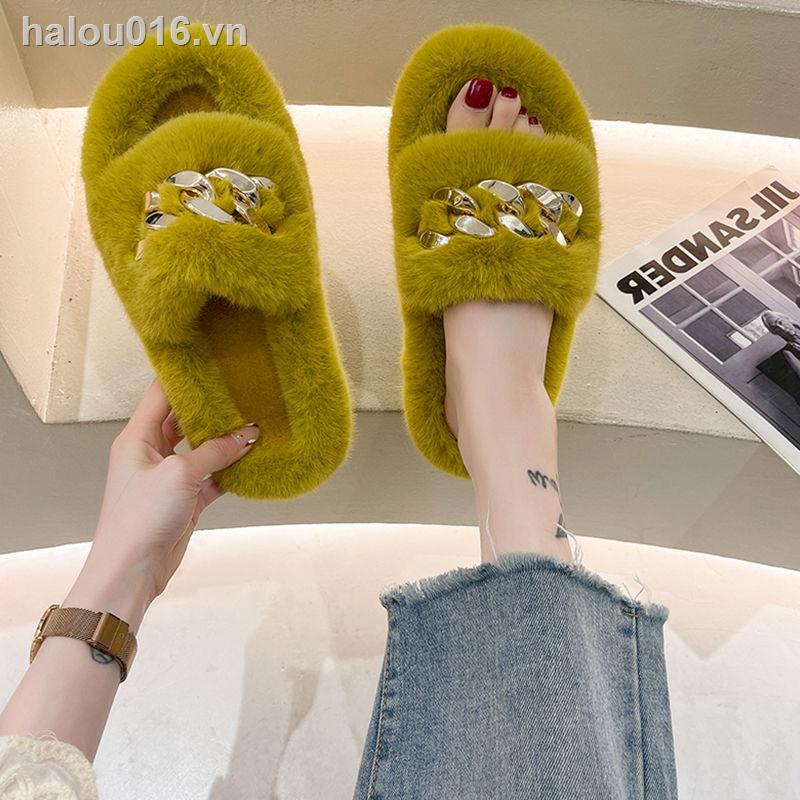 Dép Bông Đi Trong Nhà Đế Phẳng Chống Trượt 2021