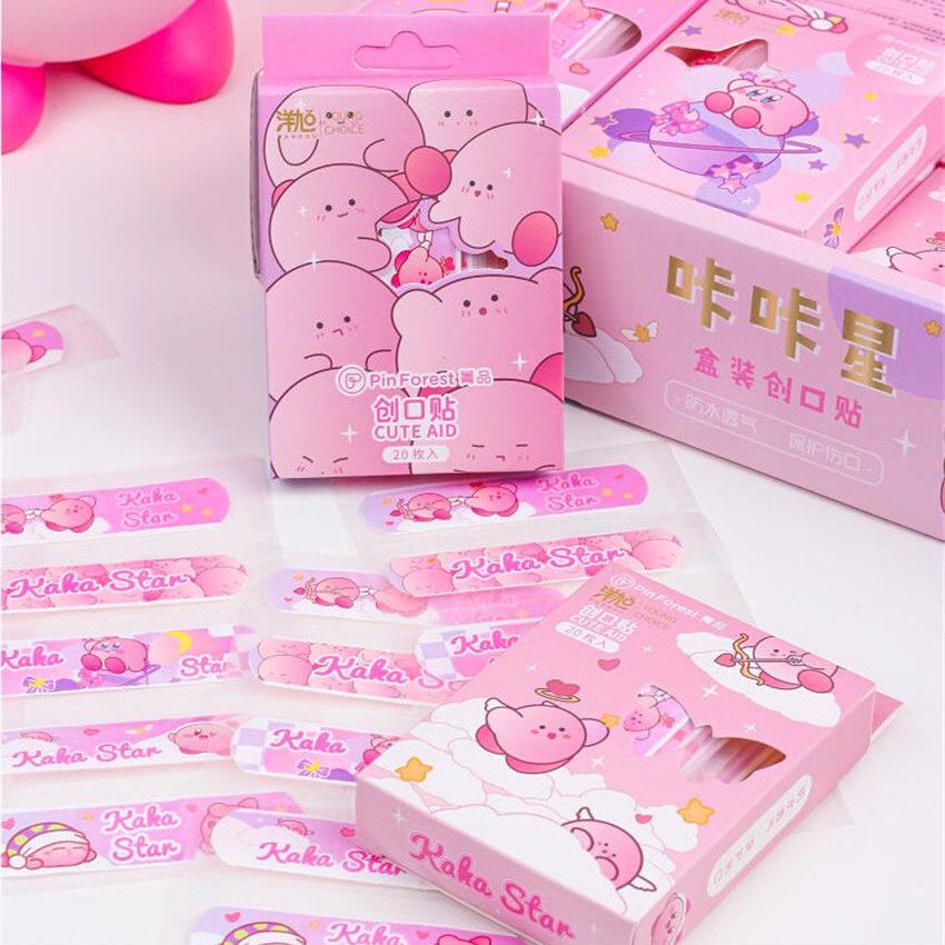 Băng Cá Nhân Cute, Băng Cá Nhân Hộp 20 Miếng Mẫu Hồng Xinh Xắn