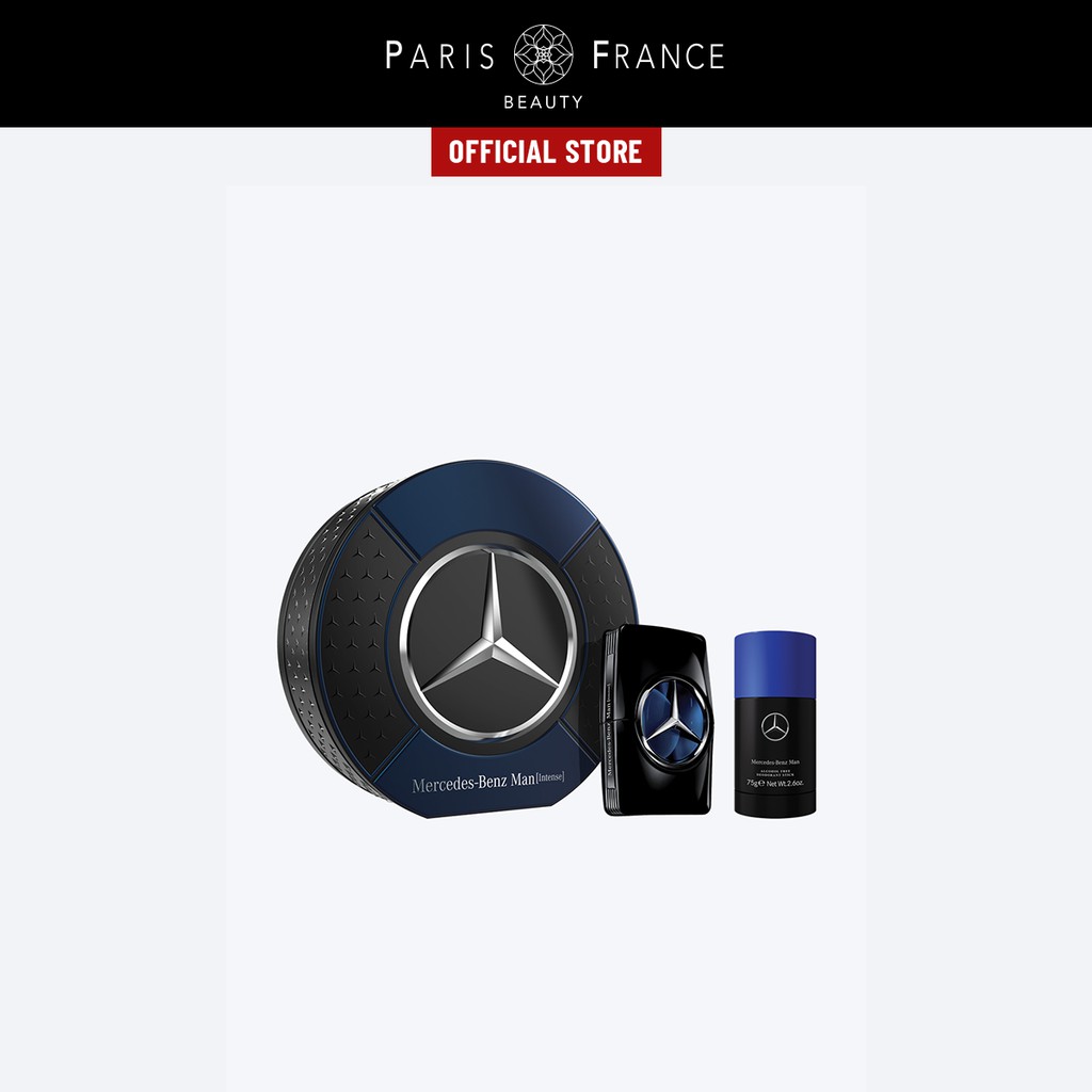 [Mã FMCGM50 - 8% đơn 250K] Paris France Beauty - Gift Set Mercedes-Benz Man Intense EDT 100ml