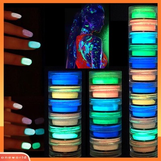 Bộ 6 bột màu neon kim tuyến trang trí móng tay nghệ thuật