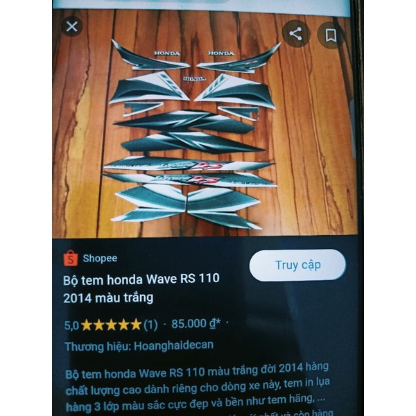 Bộ tem RS 110 màu trắng 2014