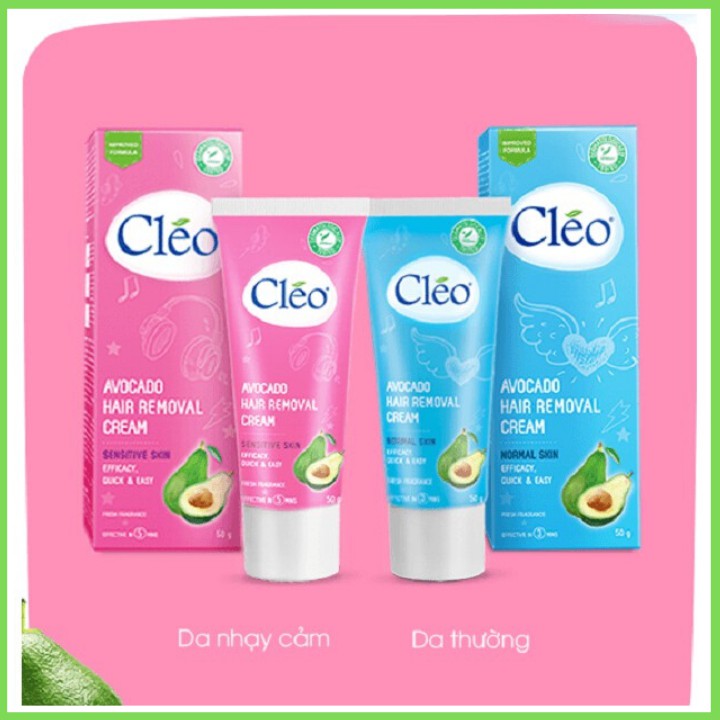 Kem tẩy lông Cleo Hồng 50g Dành cho da nhạy cảm