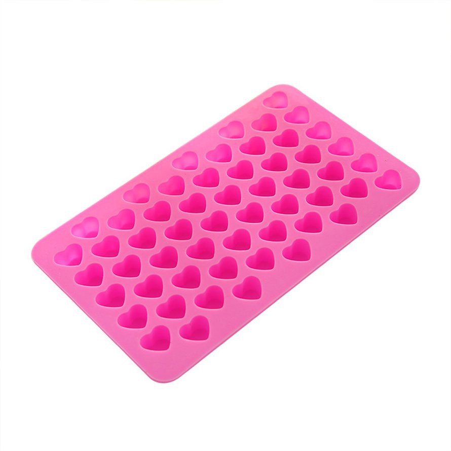Khay làm đá 55 ô hình trái tim nhỏ bằng silicone