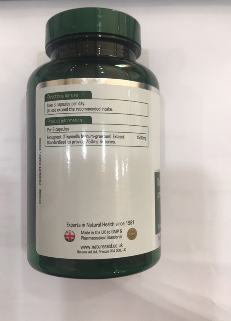 Fenugreek – cỏ cà kích thích sữa mẹ Natures Aid UK | BigBuy360 - bigbuy360.vn