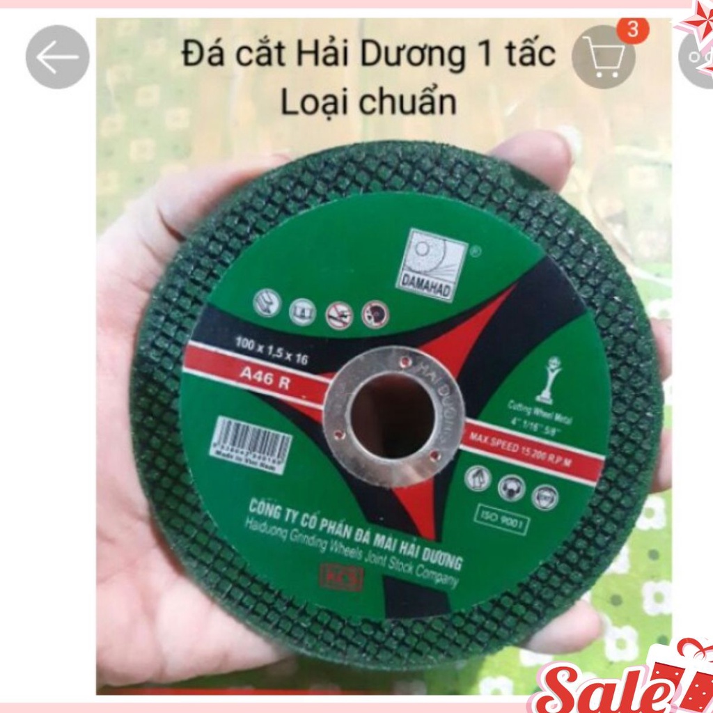 Đá cắt đá mài sắt Hải Dương 100mm ( 1 Tấc)TẶNG KÈM