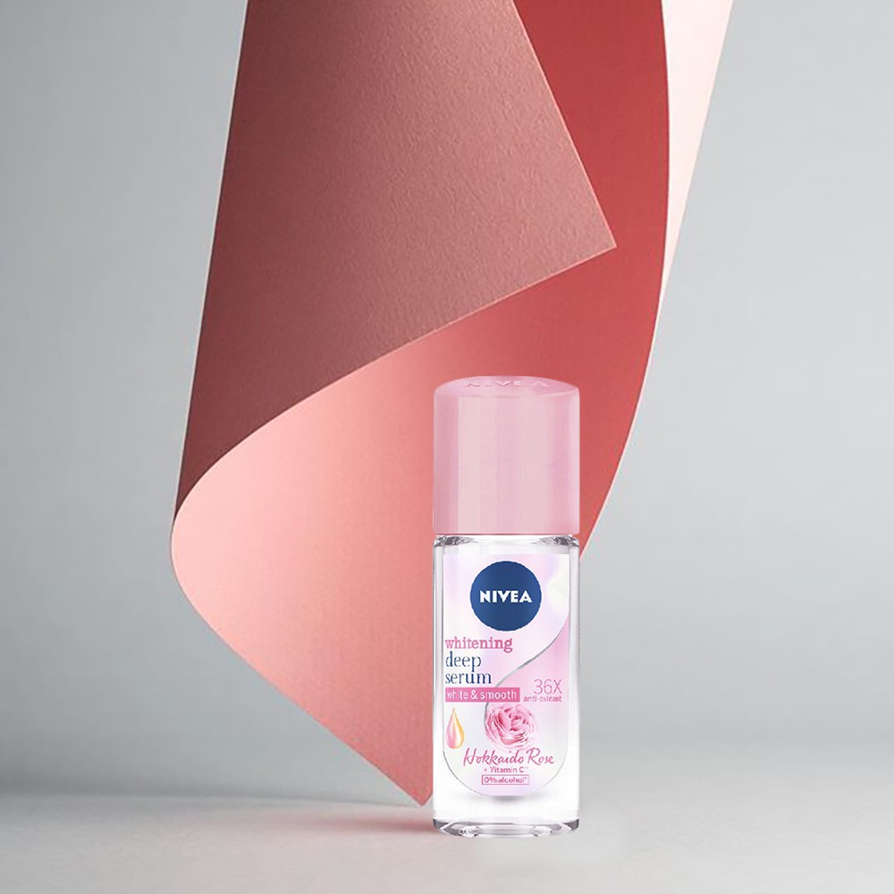 Lăn Ngăn Mùi Nivea Whitening Deep Serum Hokkaido Rose 0% Alcohol Roll On Hương Hoa Hồng 40ml | BigBuy360 - bigbuy360.vn