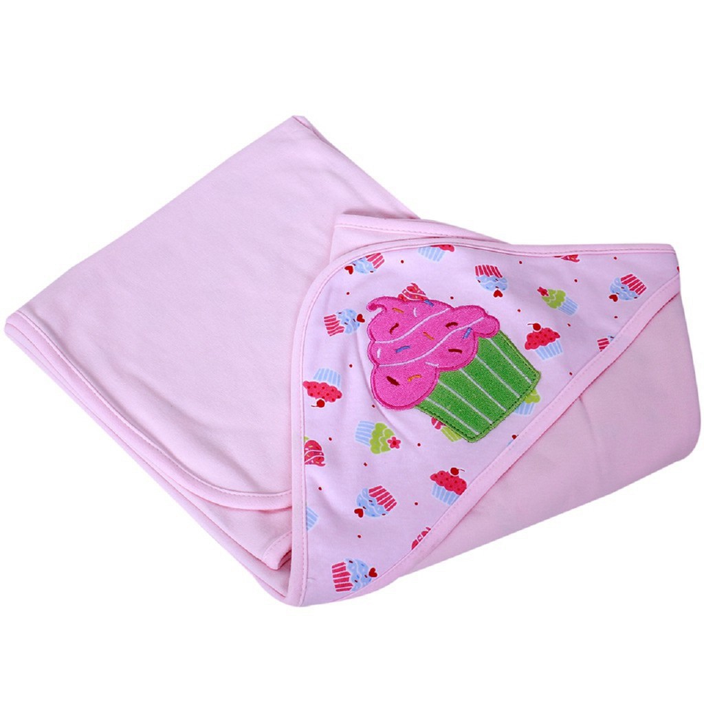 Chăn ủ có mũ cotton dày dặn cho bé 2 lớp carter’s Bống Bang BB