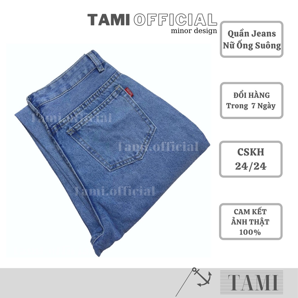 Quần Jeans NỮ ỐNG RỘNG Màu Xanh Nhạt Unisex SIÊU HÁCH DÁNG Bán Chạy TOP 1 [ TAMI Official ] | BigBuy360 - bigbuy360.vn