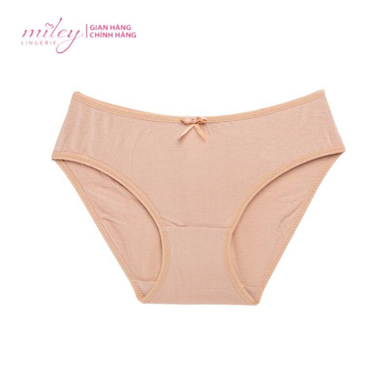 Combo 4 Quần Lót Thun Lạnh Trơn Viền Ren + Quần Lót Nữ Modal Bikini Basic Miley Lingerie BMS - BCS_04