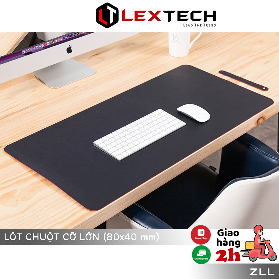 Lót Chuột Cỡ Lớn 80x40 PU cao cấp một mặt và hai mặt cho laptop PC Lextech ZLL