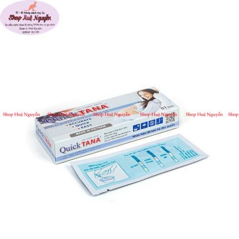 Hộp 12 que thử thai quicktana 5mm, hàng chuẩn công ty cho kết quả nhanh và chính xác, luôn che tên khi giao hàng