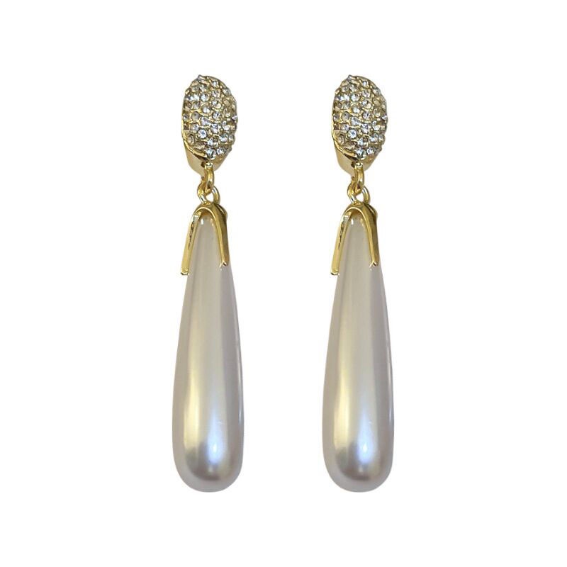 Khuyên Tai Dáng Dài Đính Ngọc Trai Phong Cách Pháp Cổ Điển Thời Trang Mới 2022 Dành Cho Bạn Nữ