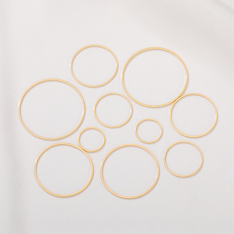 Bộ 14 Nhẫn Tròn Màu Vàng Đồng Chuyên Dụng Cho Làm Trang Sức Thủ Công