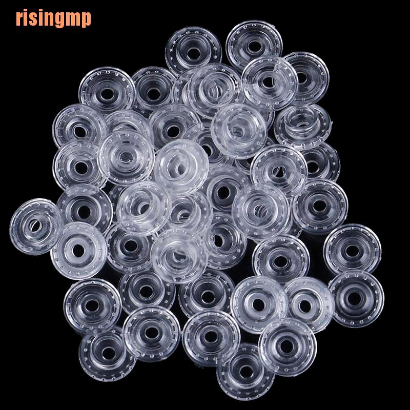 Set 50 cái nút chốt/ nút bấm khuy bằng nhựa trong suốt T5 12mm