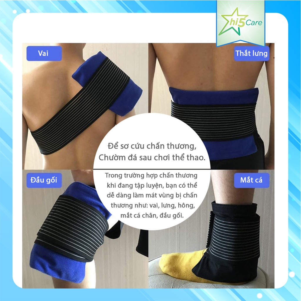 Túi gel chườm nóng/ lạnh hỗ trợ khi chơi thể thao có dây đai cố định đùi, lưng, khớp Giảm đau/ Bong gân/ Chấn thương