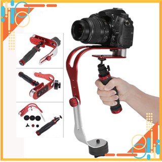 Tay cầm chống rung thay đổi góc quay mượt mà dùng được cho cả camera và điện Thoại