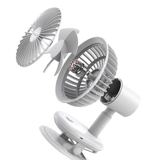 Quạt tích điện kẹp bàn PISEN Oscillating Fan With Clip,3 chế độ gió,xoay,BH 12 tháng, model: TP-F04GXZ - Hàng chính hãng