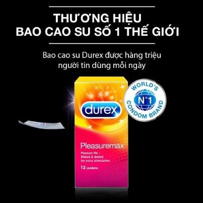 Combo 5 Hộp BCS Durex Chính Hãng Giá Sỉ Hộp 12 Bao, Bao Cao Su Gai Gân Pleasuremax Giúp Tăng Khoái Cảm...