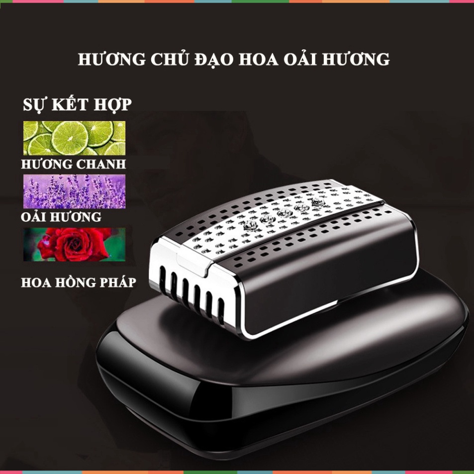 Nước Hoa Đính Đá Đặt Taplo - Nước Hoa Nắp Vuông Khử Mùi Chống Say Xe Từ Thiên Nhiên